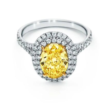 ANILLO DE COMPROMISO ORO 18K #6 / DIAMANTE FANCY AMARILLO